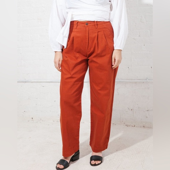 L.F.MARKEY rust wide legs with high waist trouser pants.Size 6.Color:red/orange - Picture 1 of 8